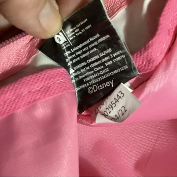 Disney Minnie Mouse Girlie Mini Backpack Toddlers Up Pink Yellow CUTE - Picture 9 of 10